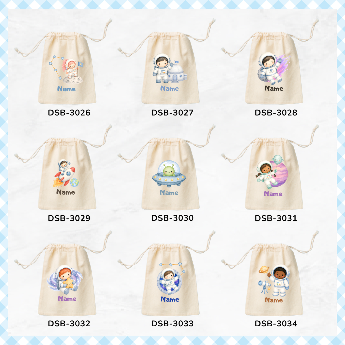 Astronauts Outer Space Custom Favor Bags