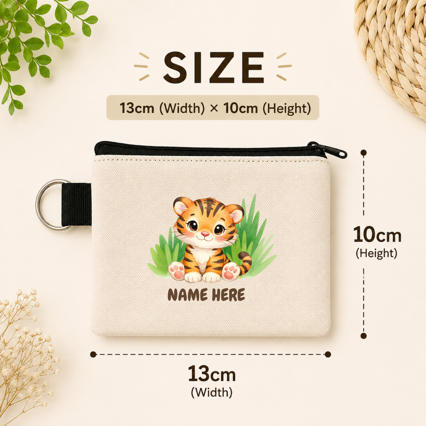 Safari Animals - Keyring Coin Purse