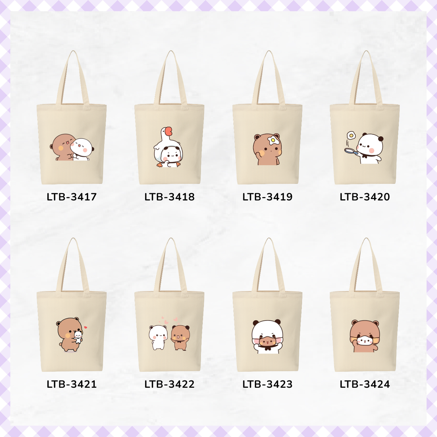 Canvas A4 Tote Bag - Bubu & Dudu