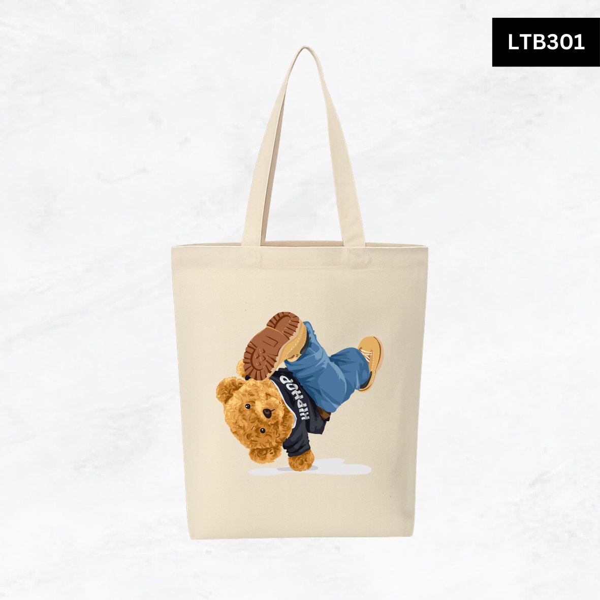 Canvas A4 Tote Bag - Bear Club