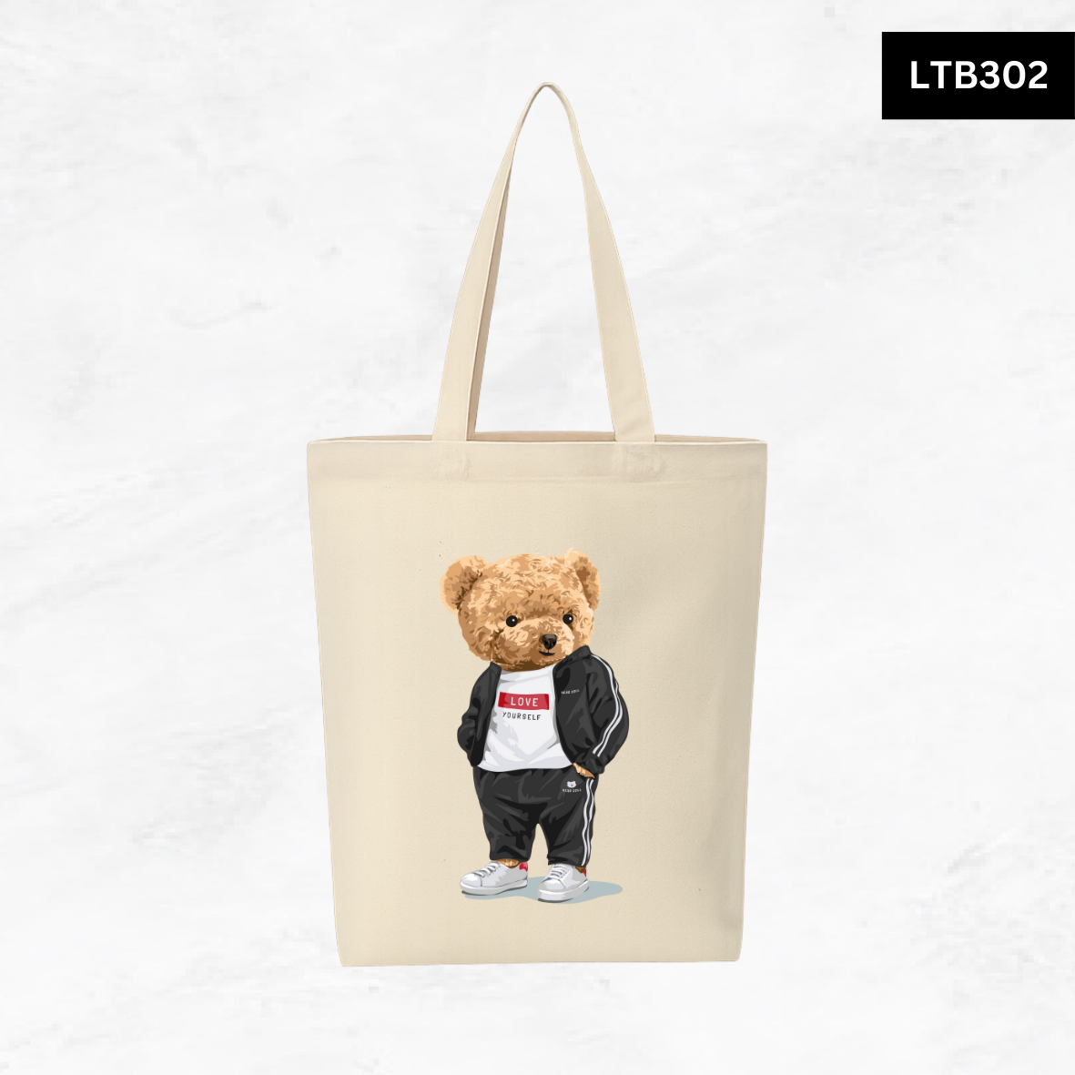 Canvas A4 Tote Bag - Bear Club