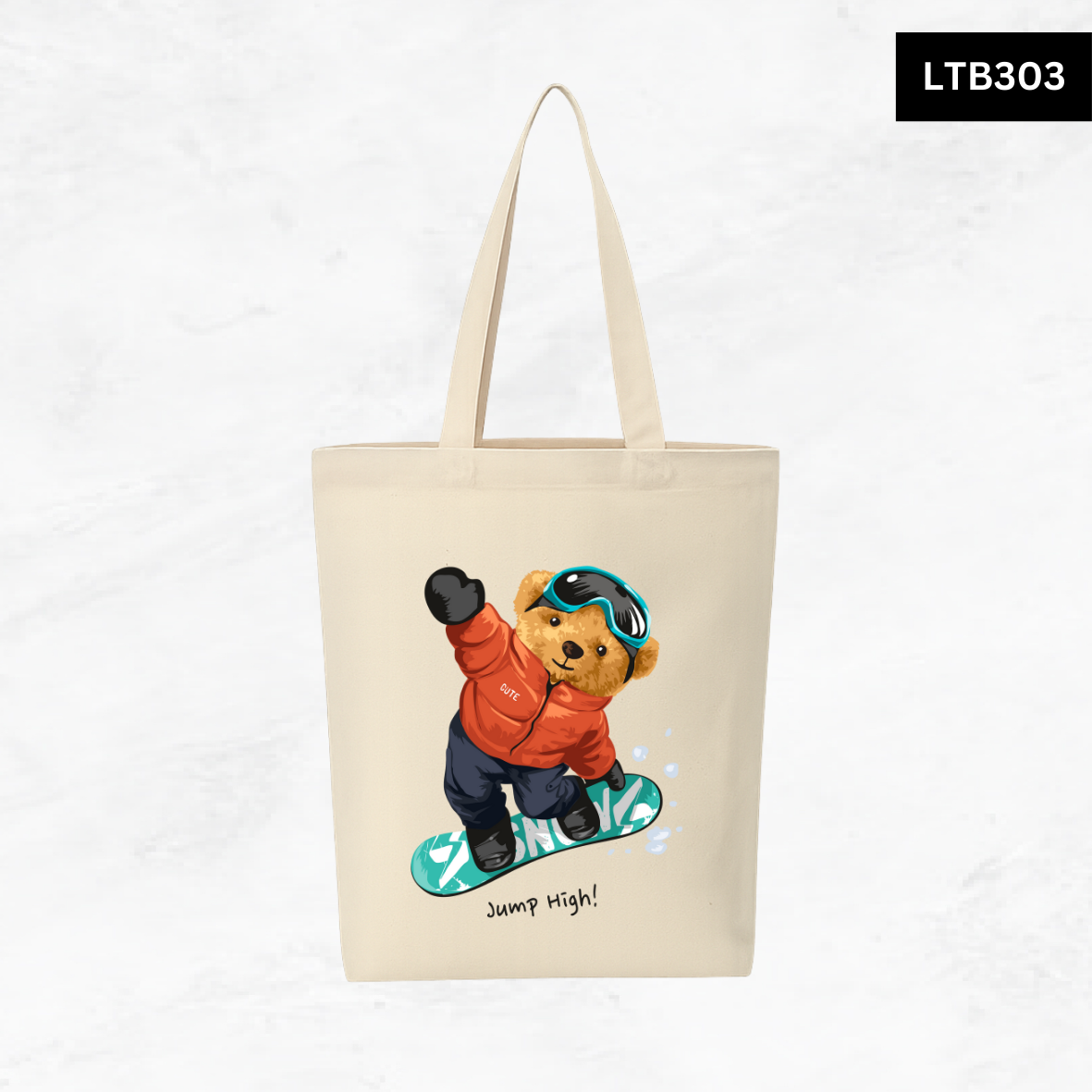 Canvas A4 Tote Bag - Bear Club