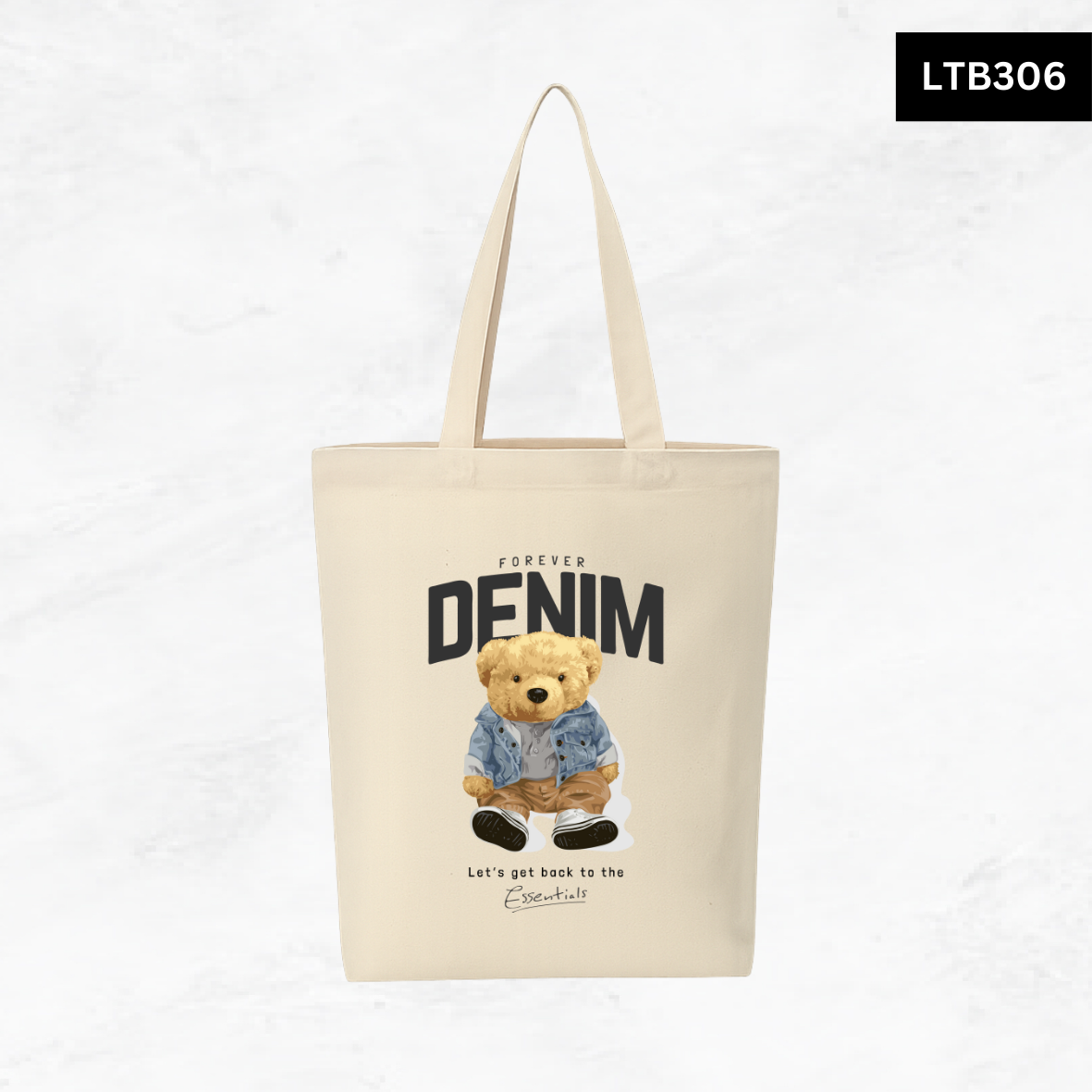 Canvas A4 Tote Bag - Bear Club