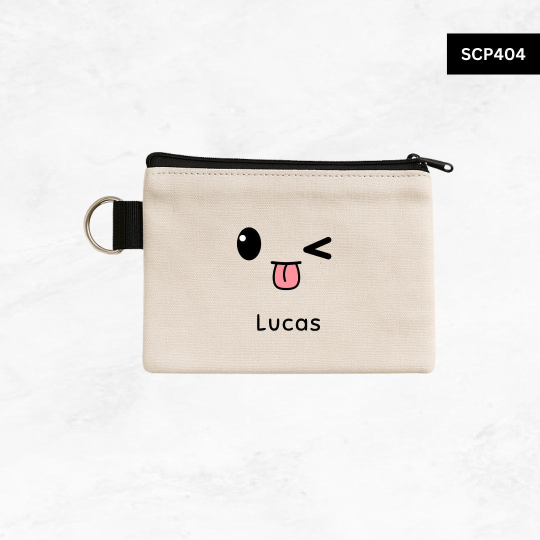 Custom Keyring Coin Purse - Emoji Faces