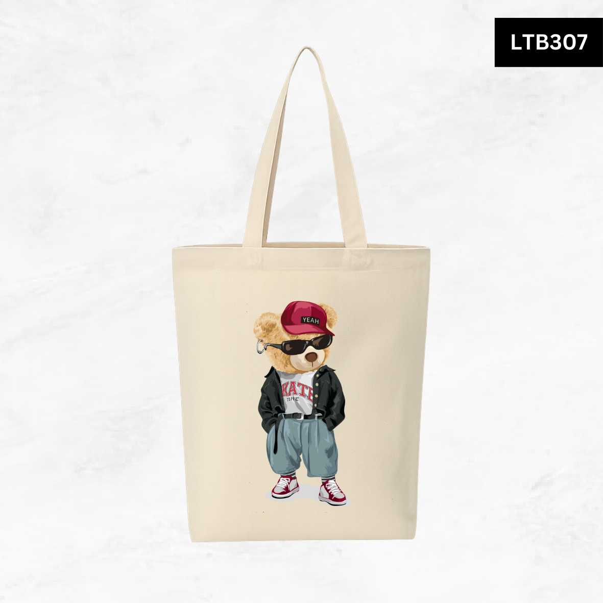Canvas A4 Tote Bag - Bear Club