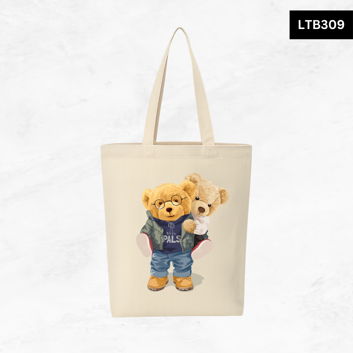 Canvas A4 Tote Bag - Bear Club