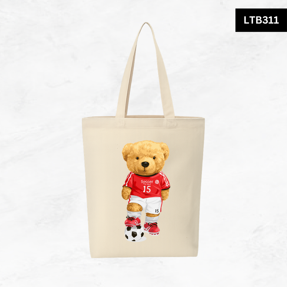 Canvas A4 Tote Bag - Bear Club