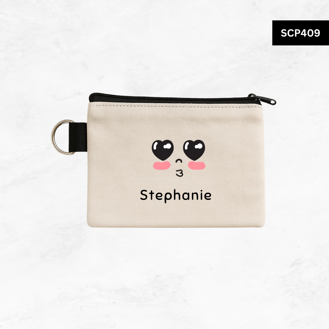 Custom Keyring Coin Purse - Emoji Faces