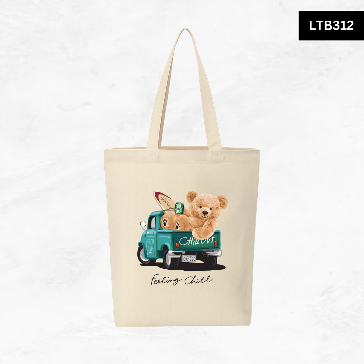 Canvas A4 Tote Bag - Bear Club