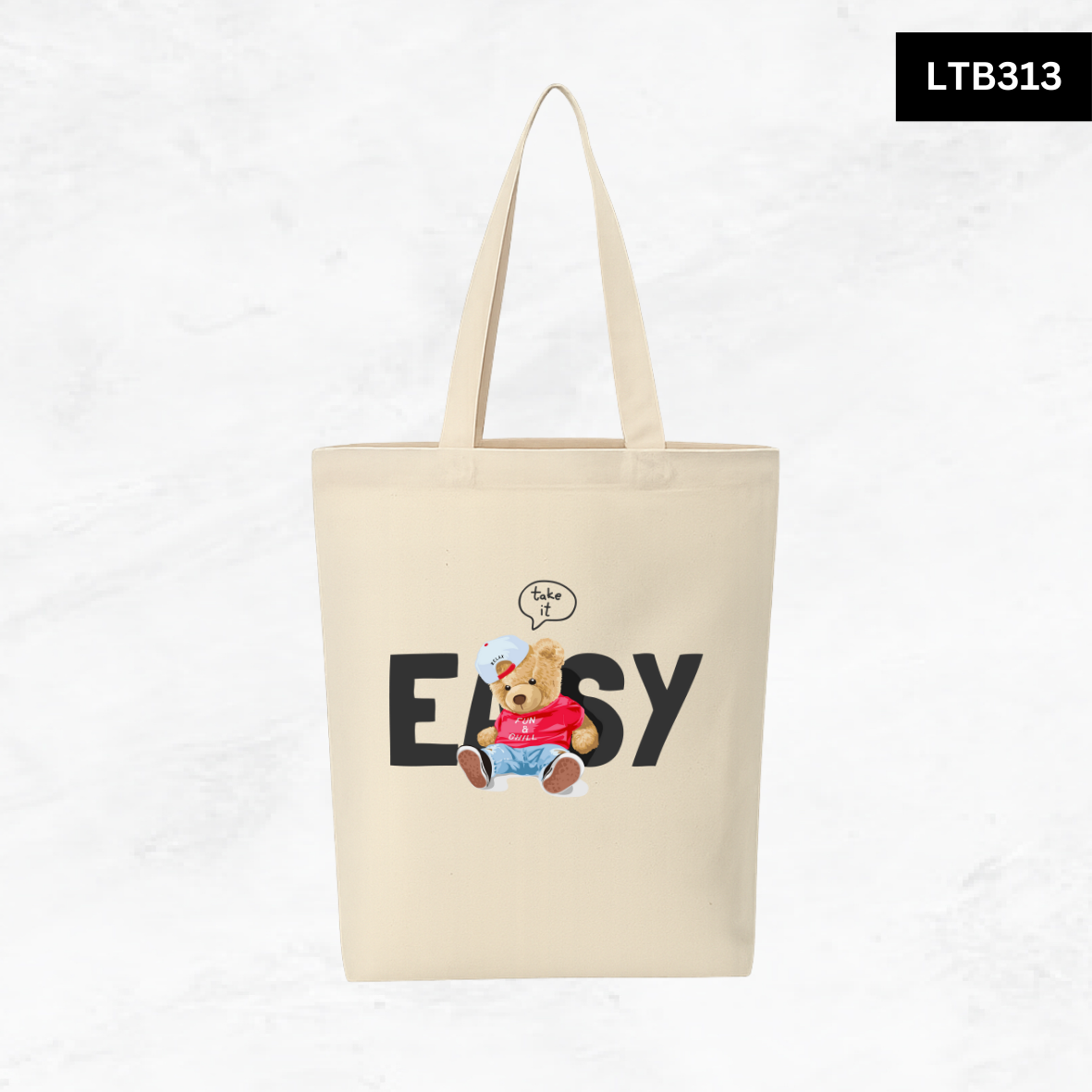 Canvas A4 Tote Bag - Bear Club