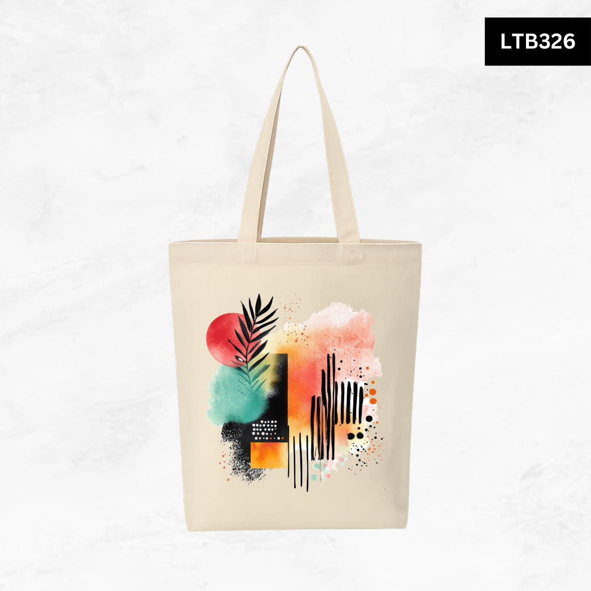 Canvas A4 Tote Bag - Abstract Shapes