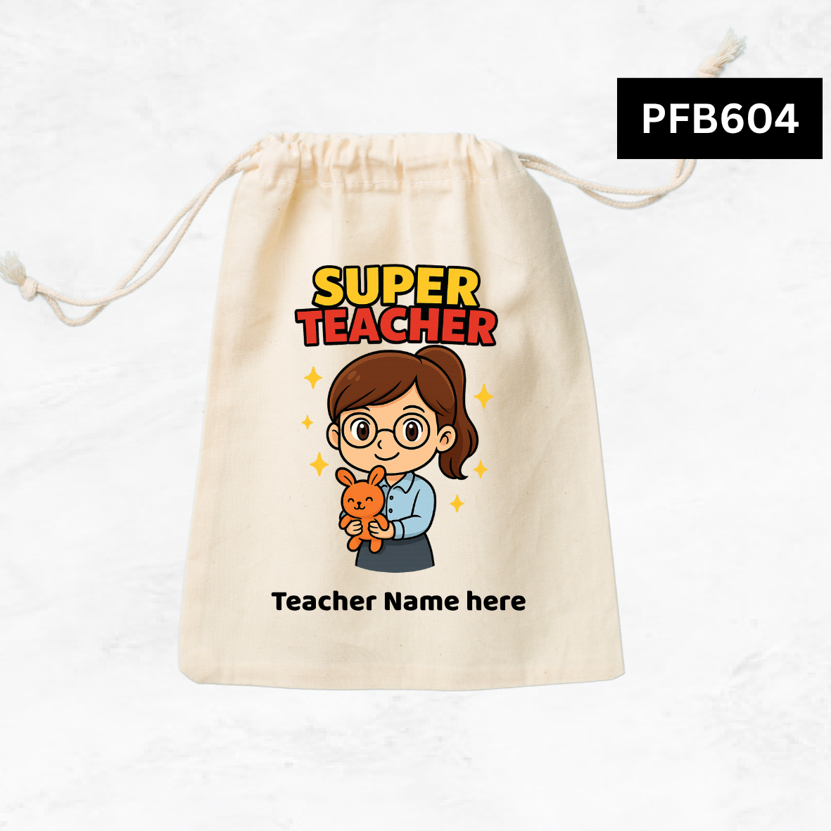 Super Teacher Custom Favor Bags