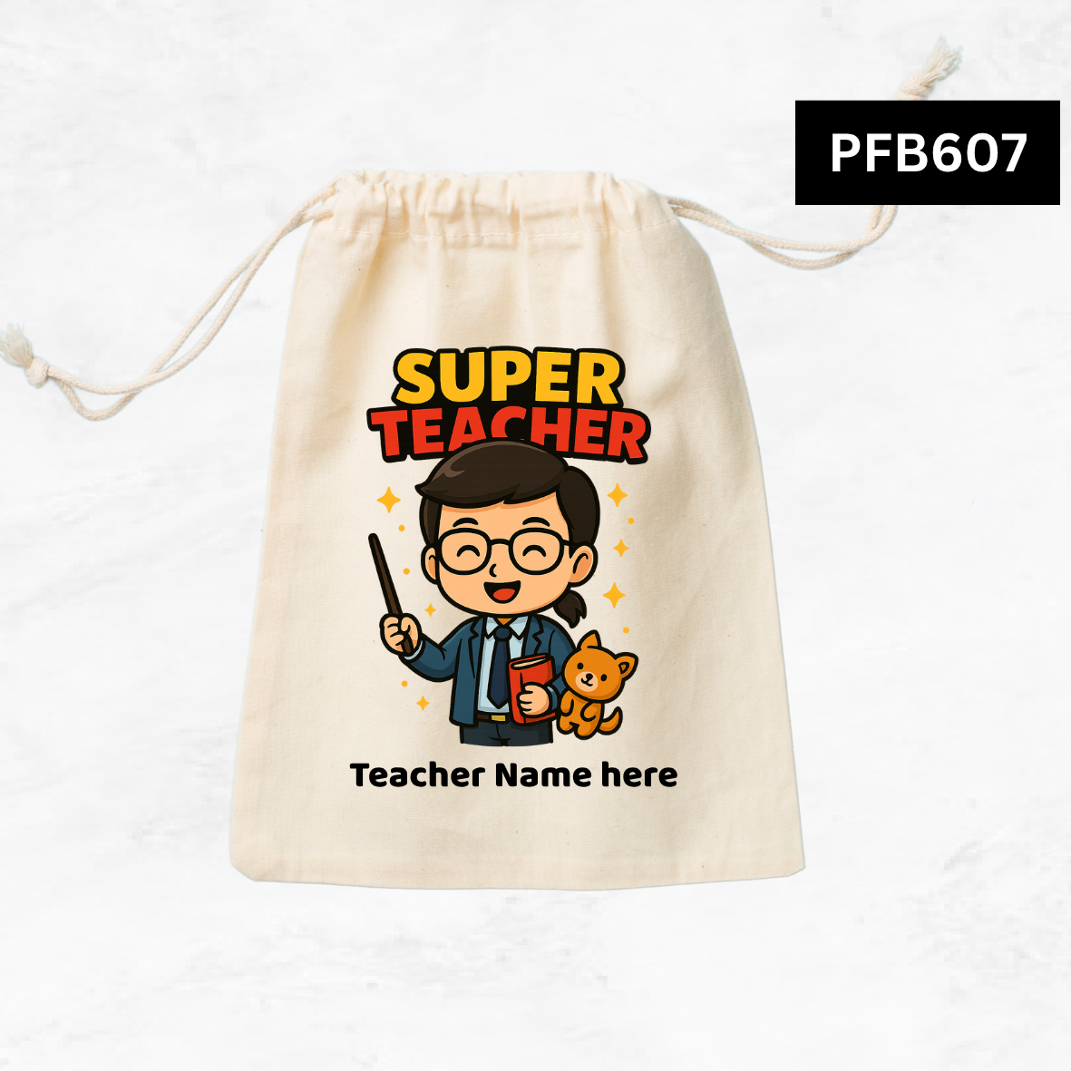 Super Teacher Custom Favor Bags