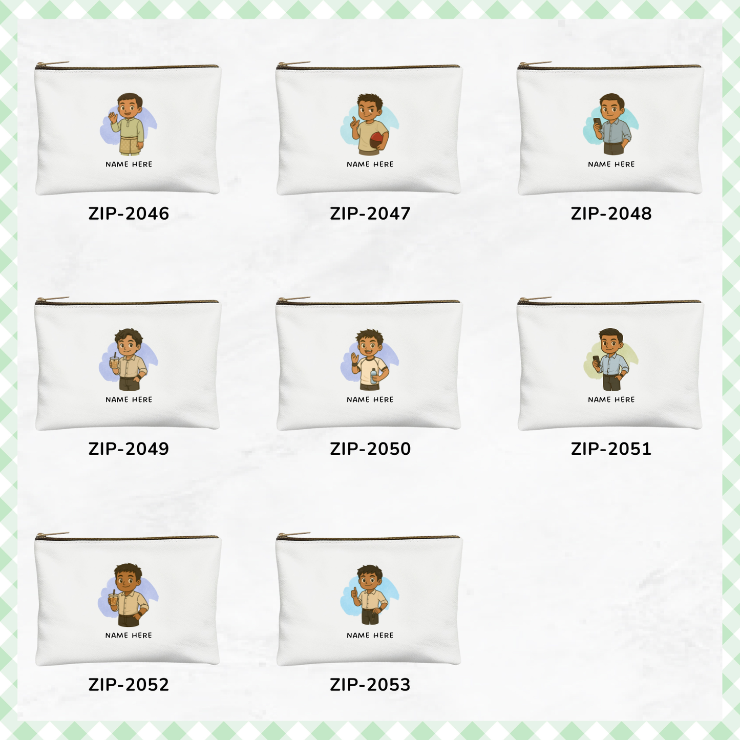 Custom Chibi Zipper Pouch
