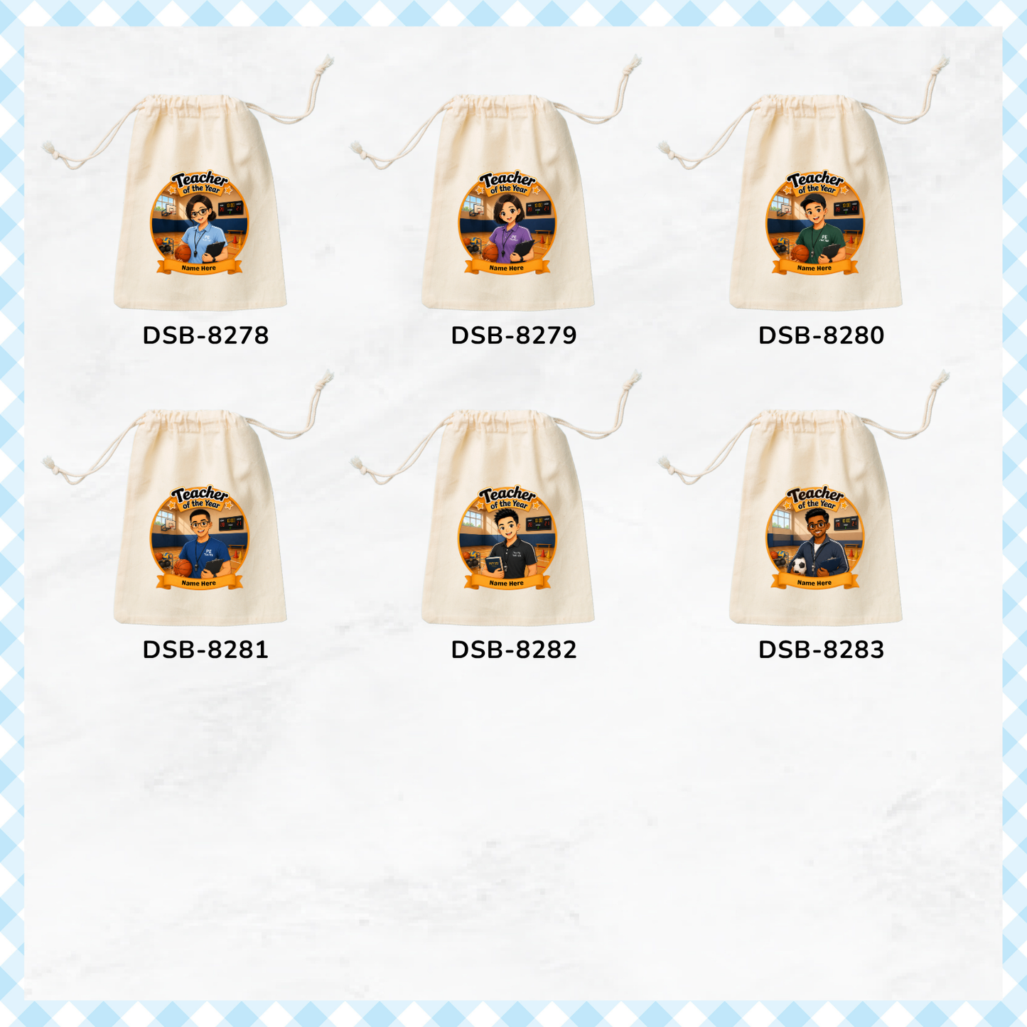 Teacher Of the Year Custom Favor Bags