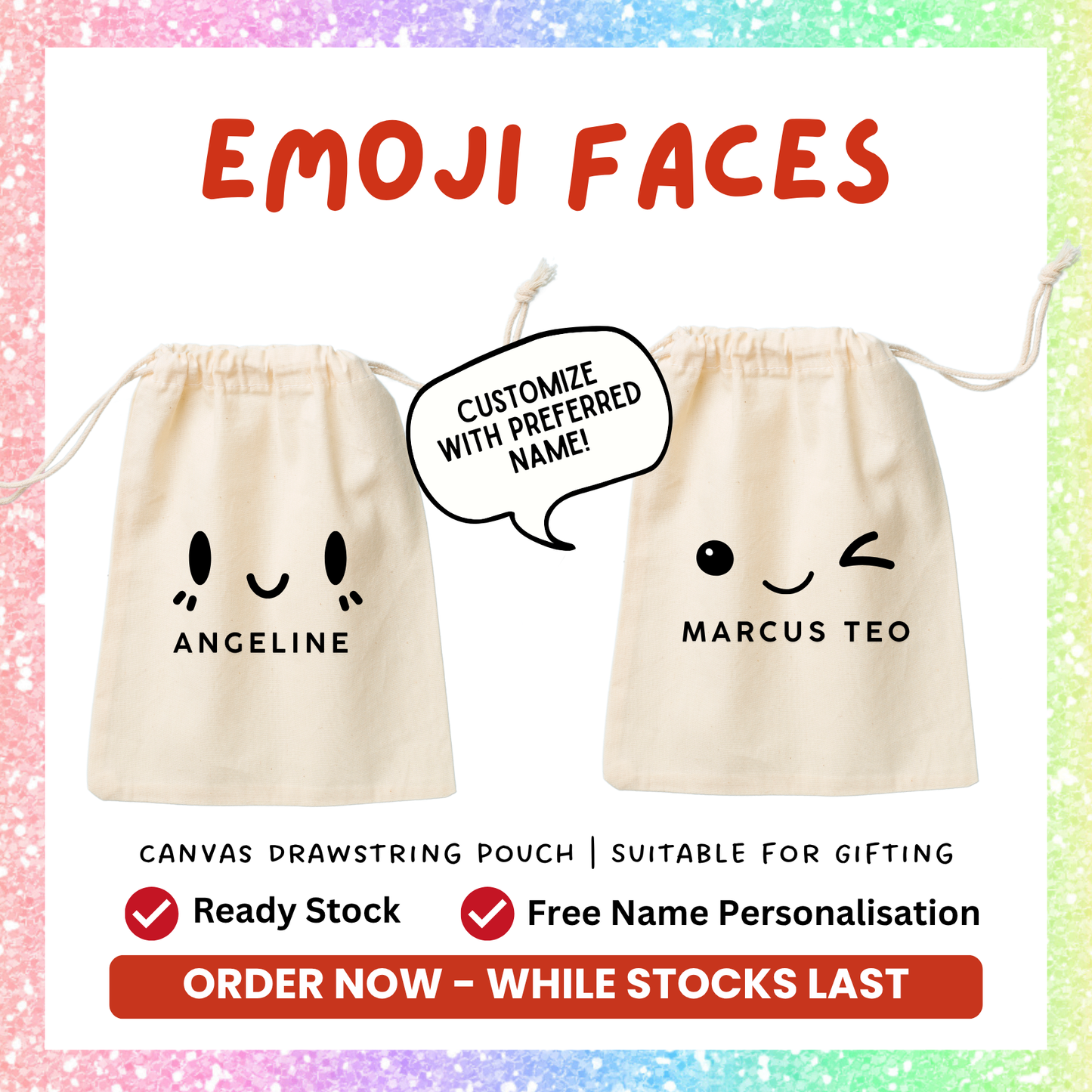 Emoji Faces Favor Bags