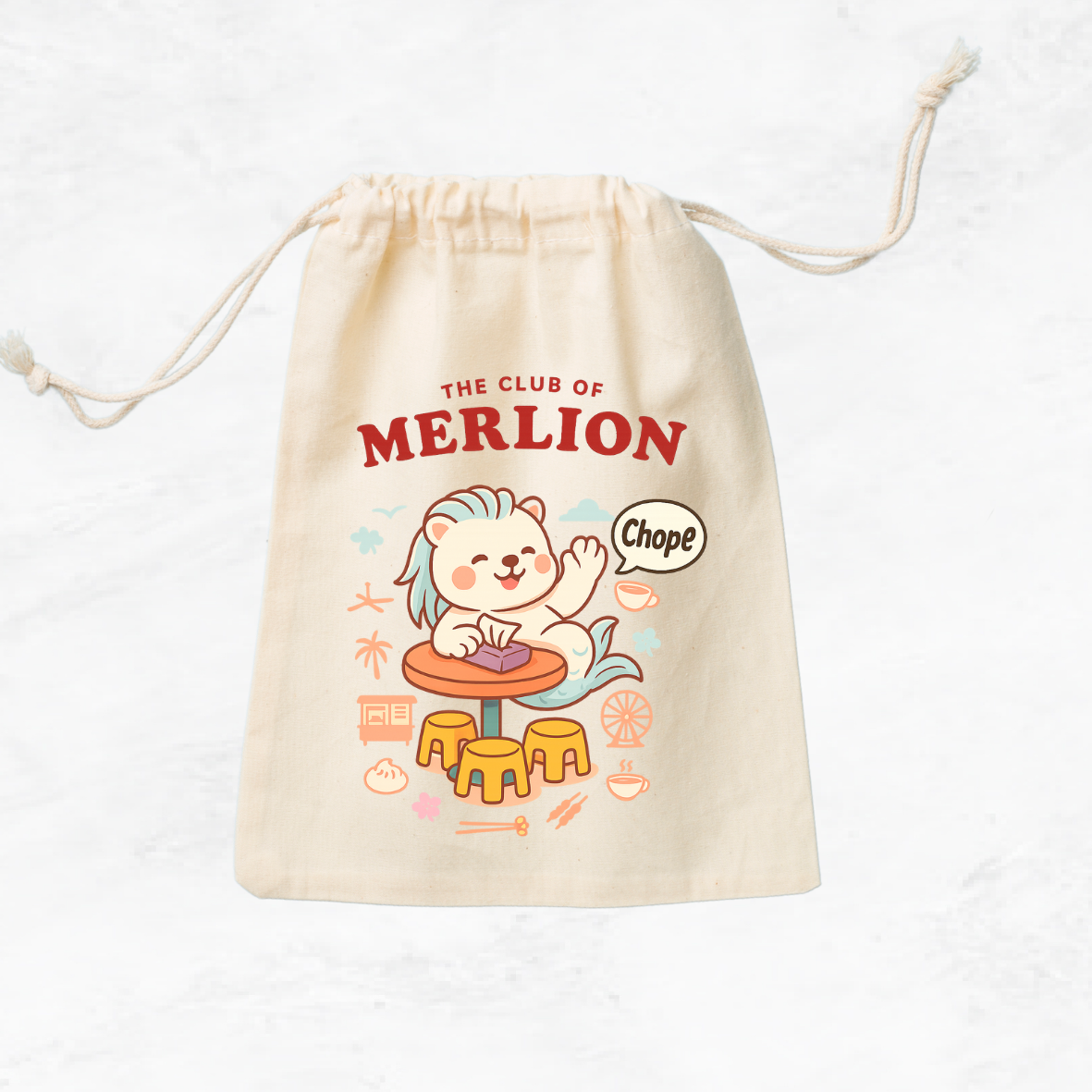 The Club of Merlion Drawstring