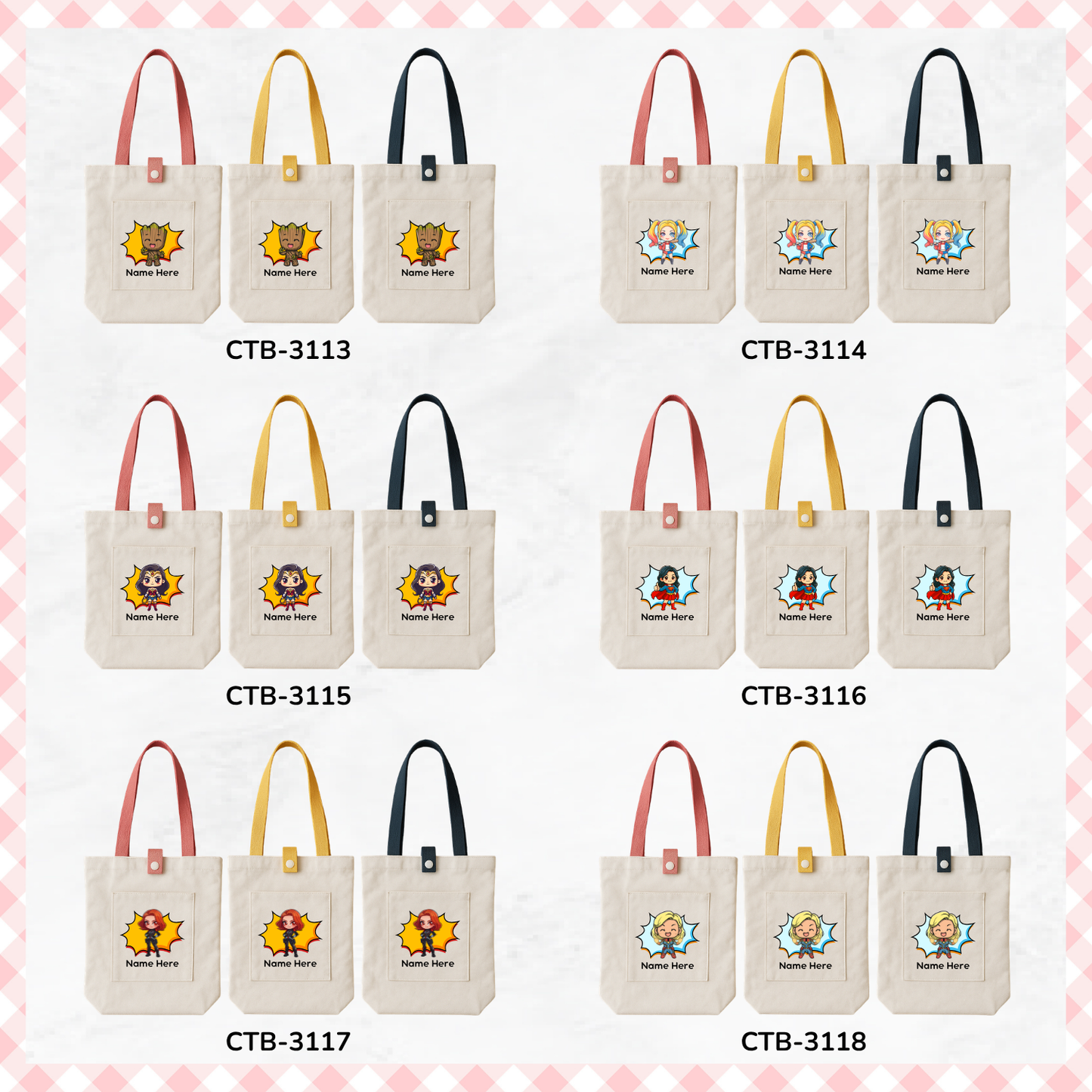 Princess & Superheroes Custom Tote