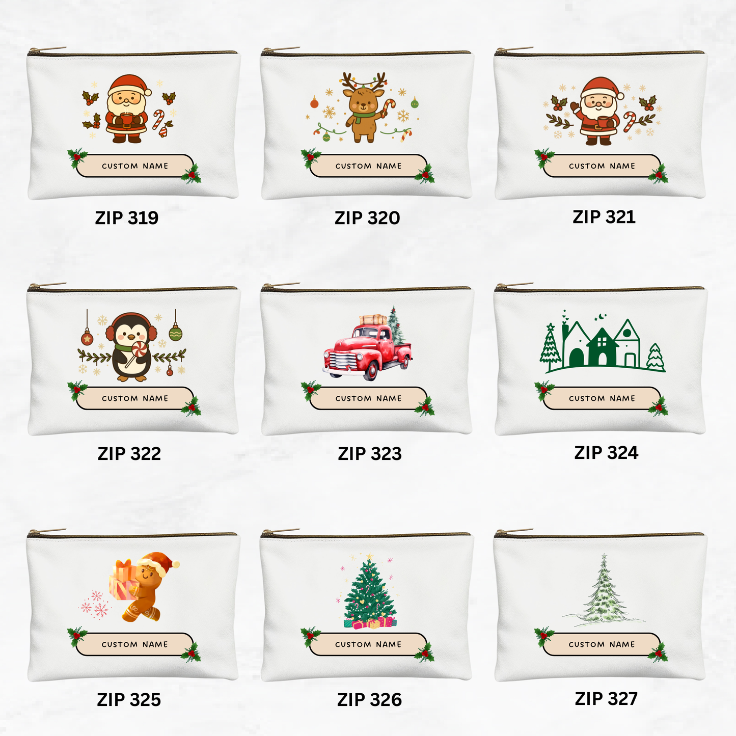 Christmas Zipper Pouches