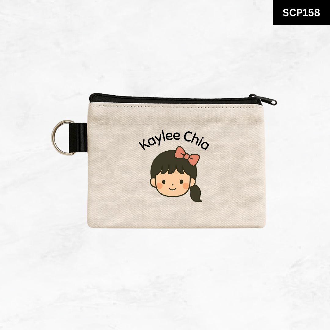 Custom Keyring Coin Purse - Chibi Face