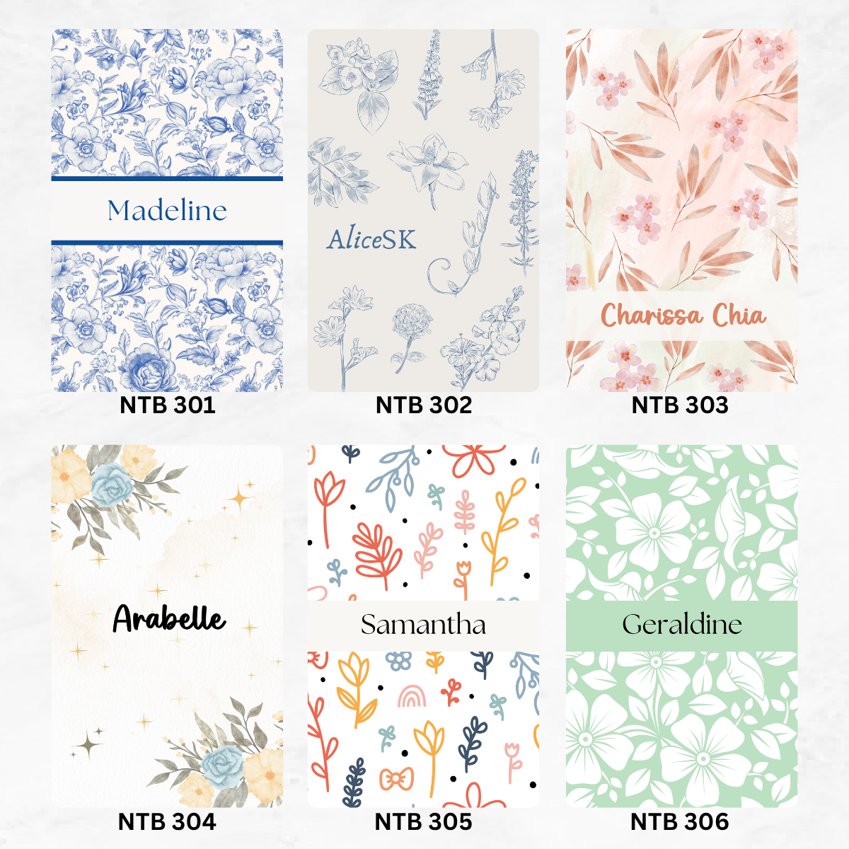 Floral Custom Notebook