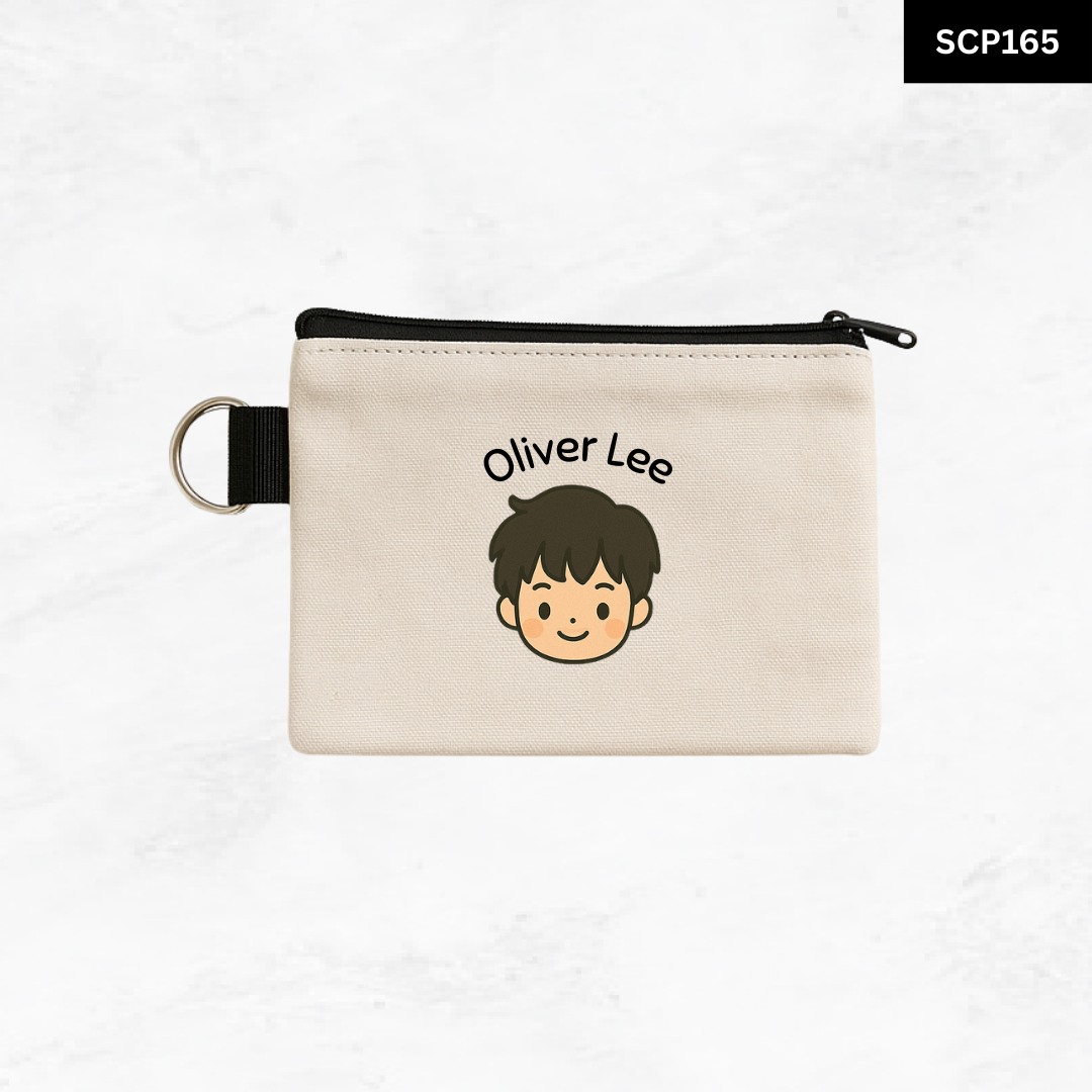 Custom Keyring Coin Purse - Chibi Face
