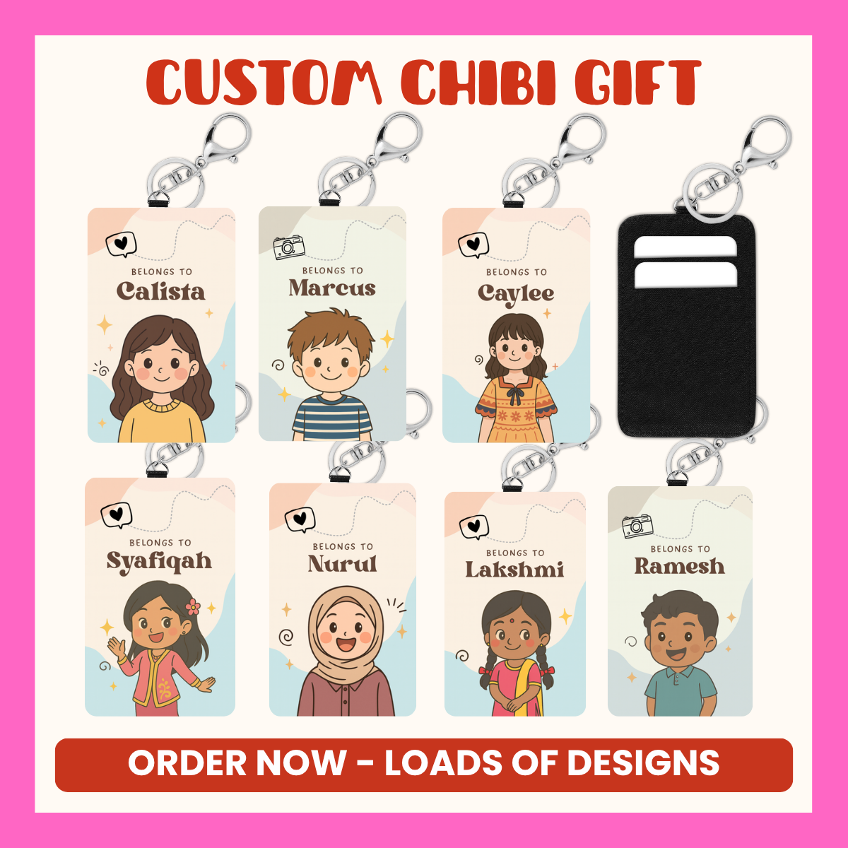 Chibi Keychain Card Holders