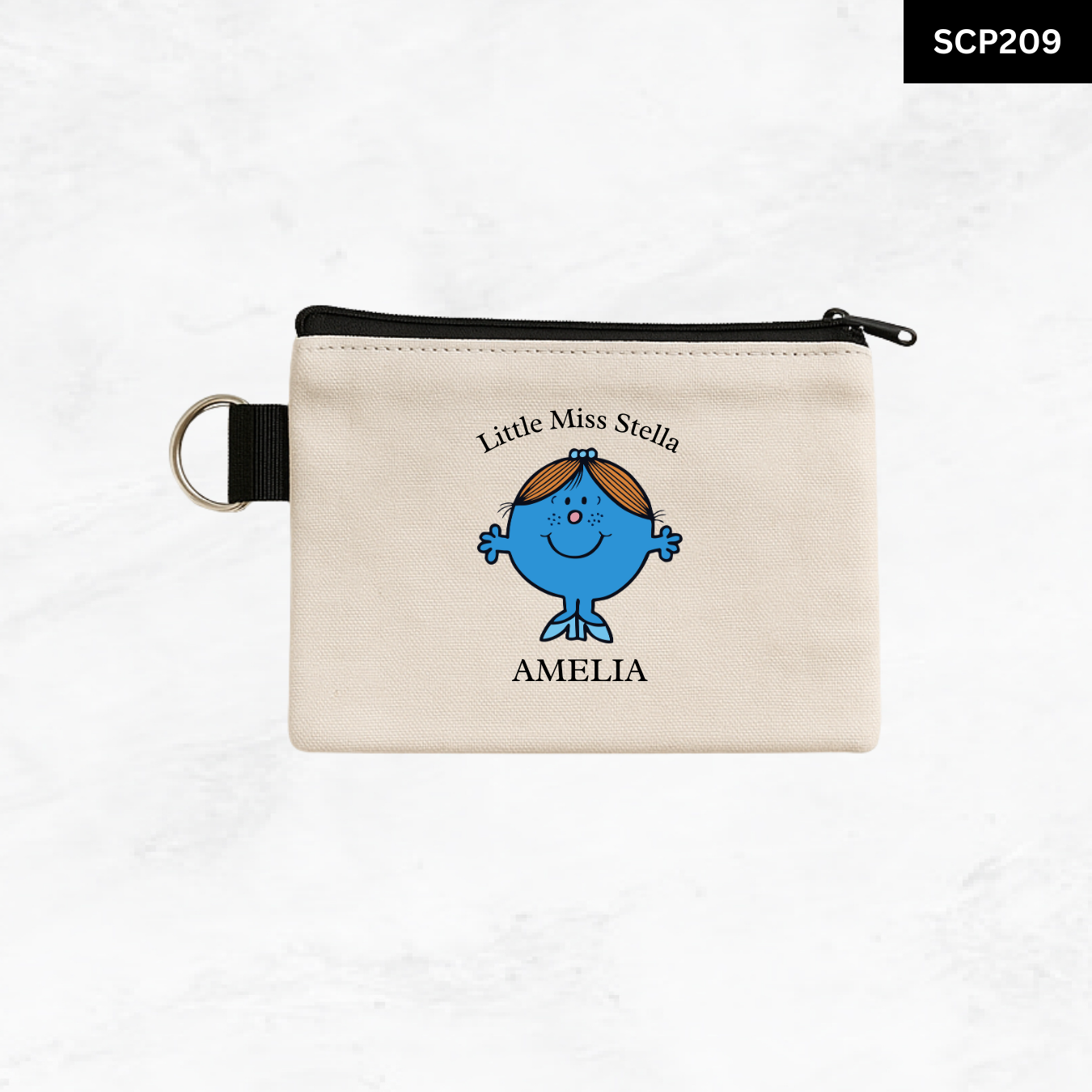 Custom Keyring Coin Purse - Litte Miss & Mr