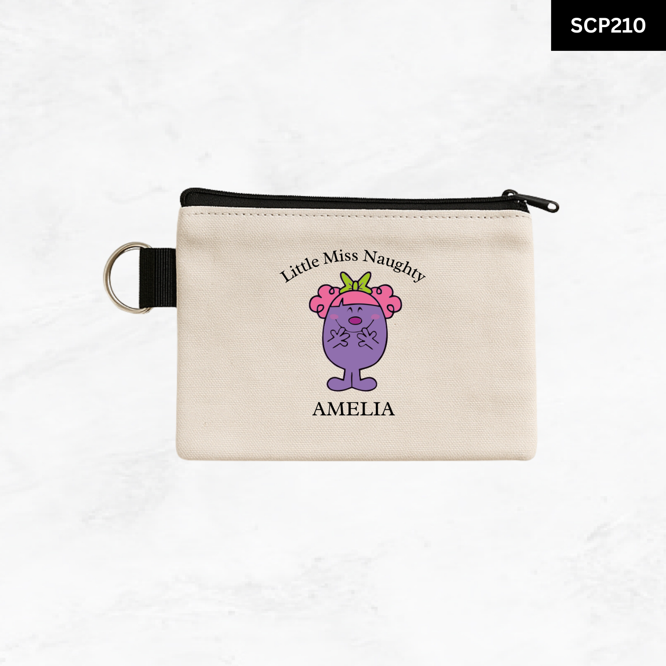 Custom Keyring Coin Purse - Litte Miss & Mr