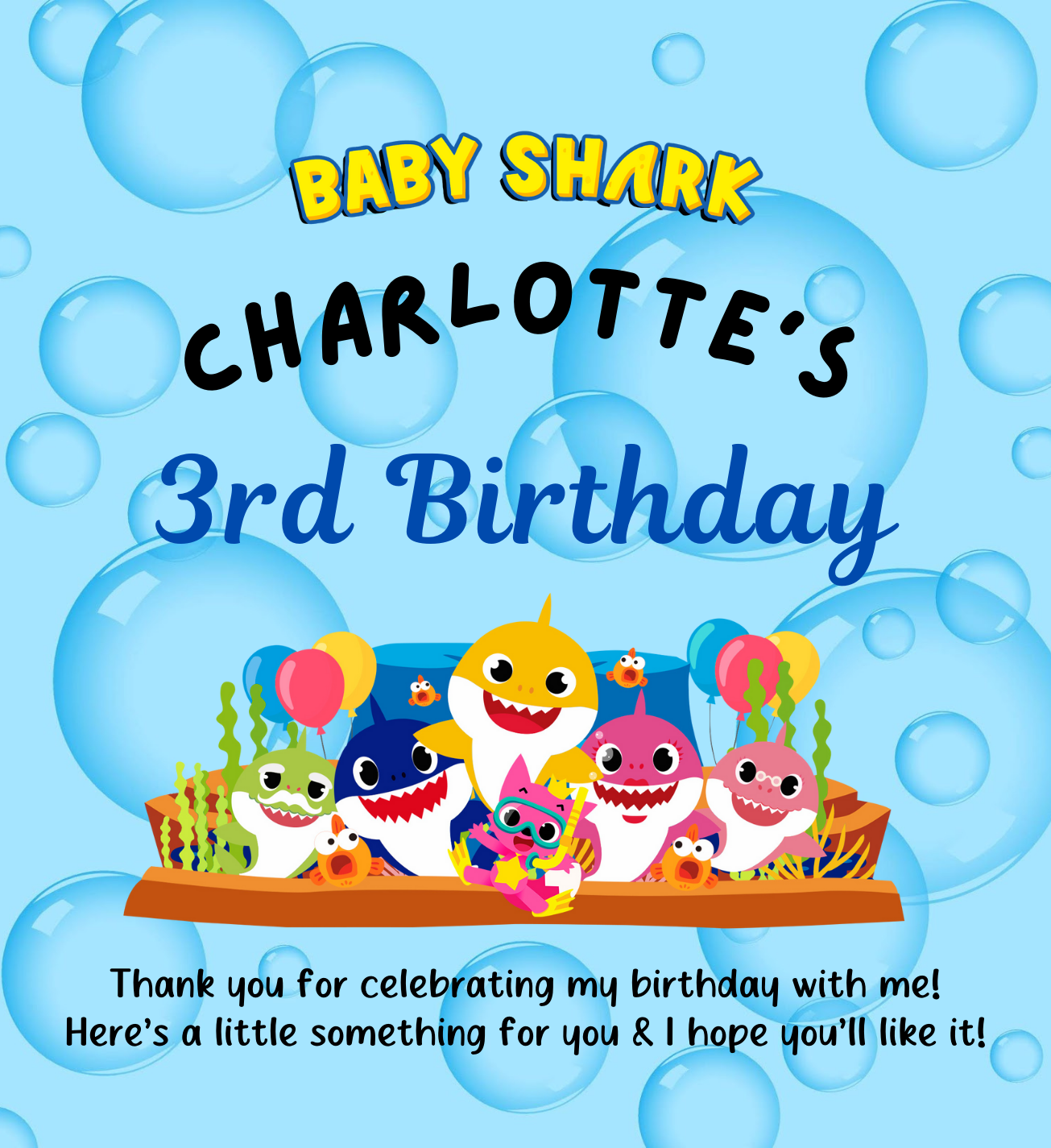 Set of 12pcs - Baby Shark Packaging Bag