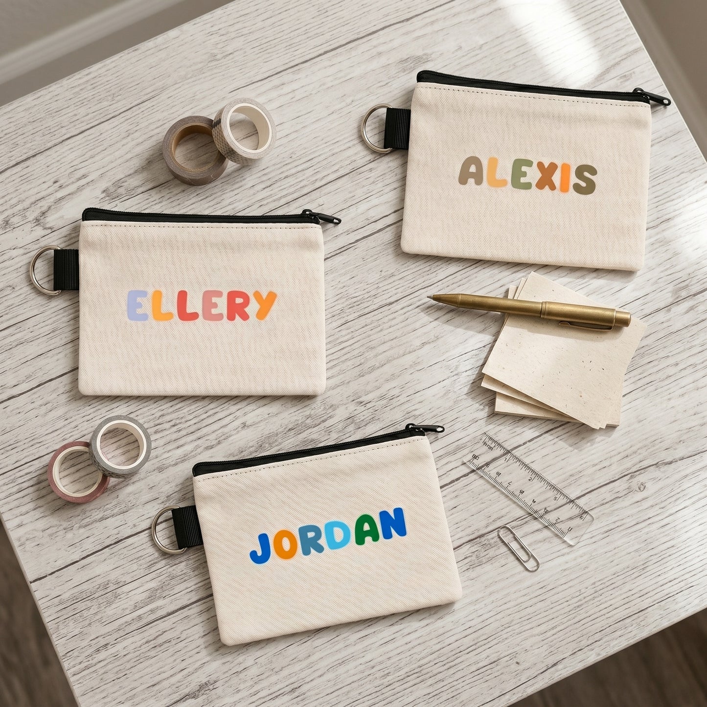 Signature Name Keyring Coin Purse