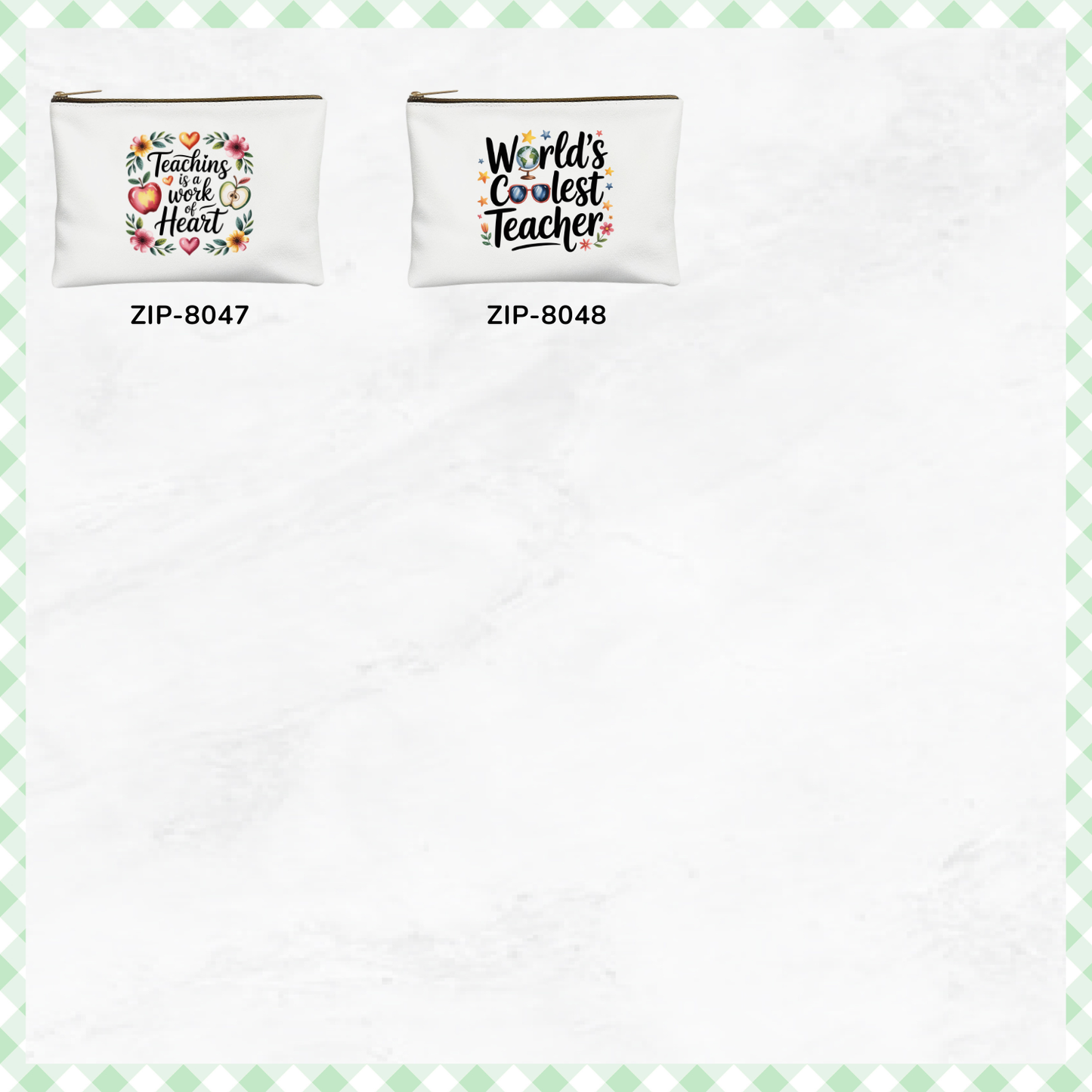 Teach Love Inspire Canvas Zipper Pouch