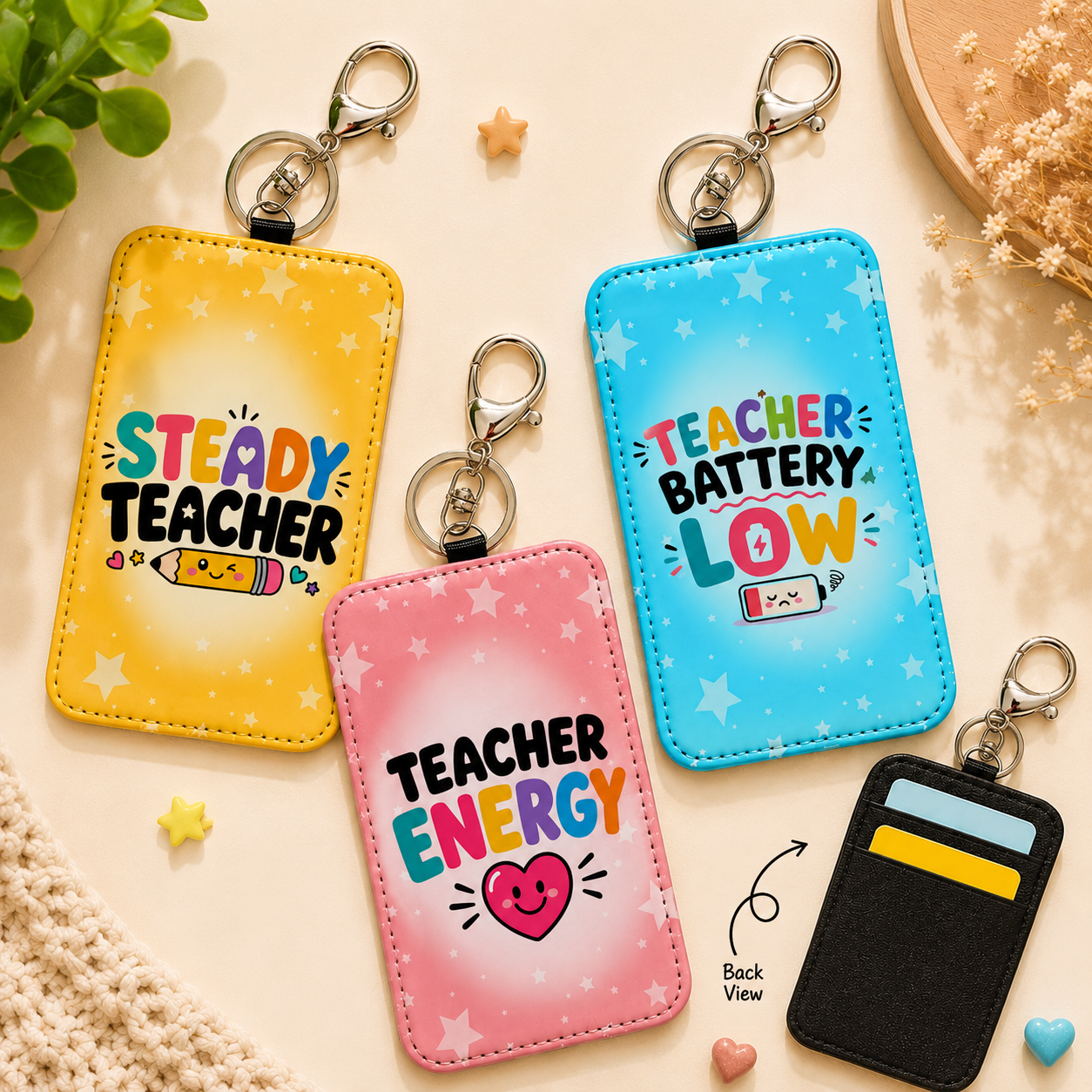 TeacherVibes - Keychain Card Holders