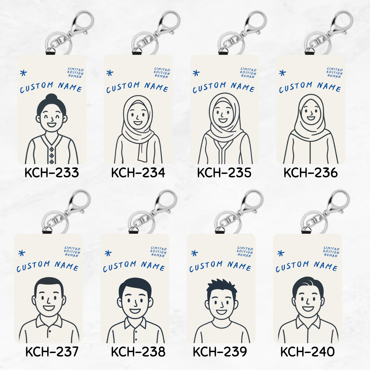 Limited Edition Human Keychain Card Holders