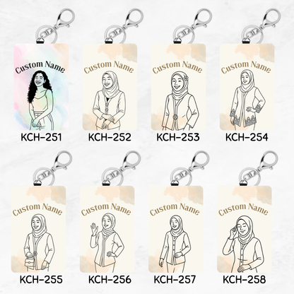Hand-Drawn Chibi Keychain Card Holders