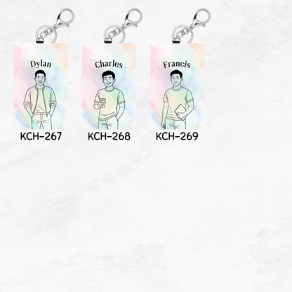 Hand-Drawn Chibi Keychain Card Holders