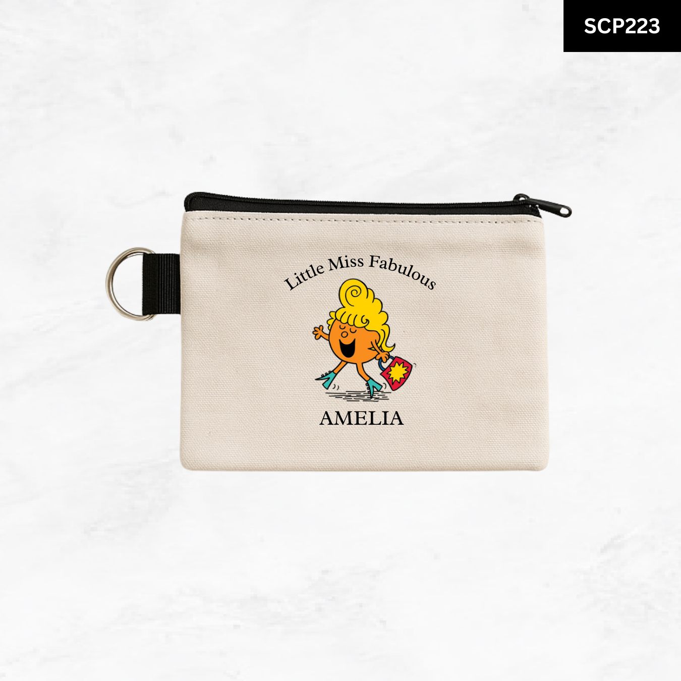 Custom Keyring Coin Purse - Litte Miss & Mr