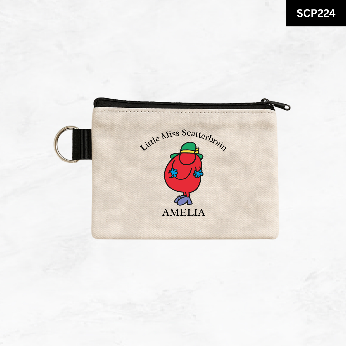 Custom Keyring Coin Purse - Litte Miss & Mr