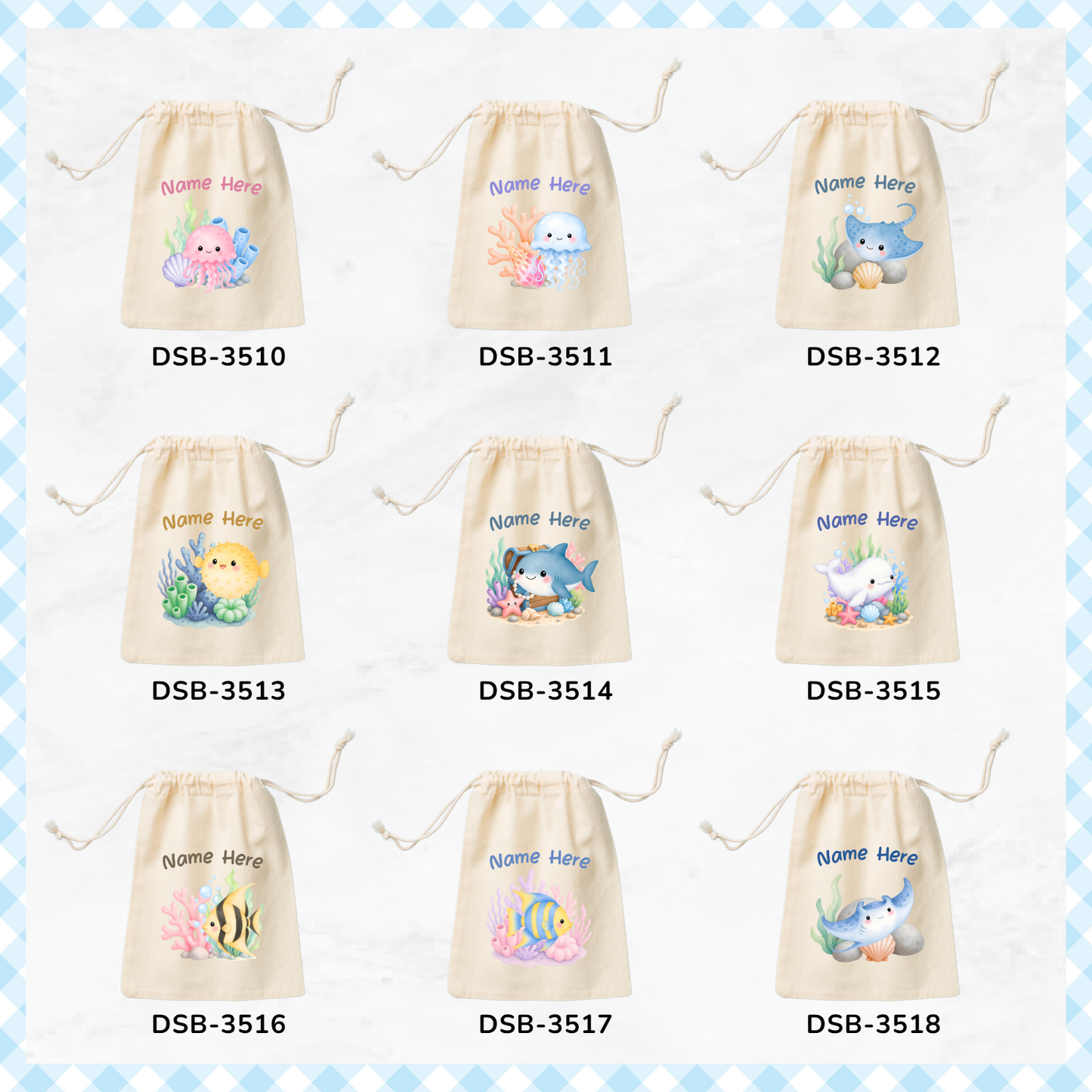 Ocean Buddies Custom Favor Bags