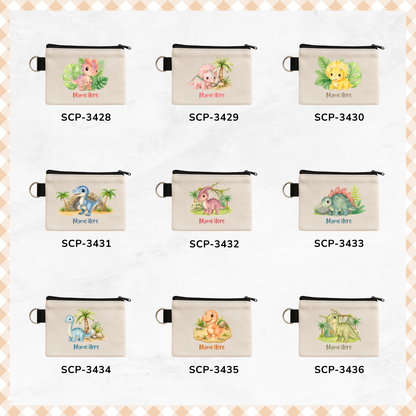 Tropical Dino - Keyring Coin Purse