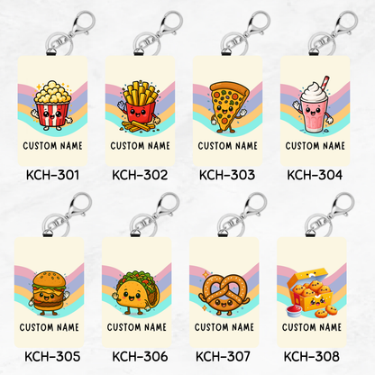 Cute Foodie Keychain Card Holders