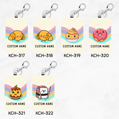 Cute Foodie Keychain Card Holders