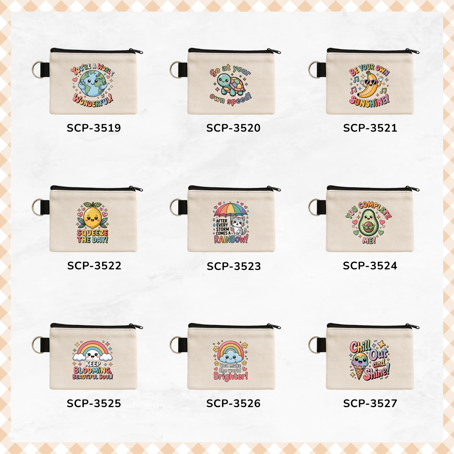 PositiveVibes - Keyring Coin Purse