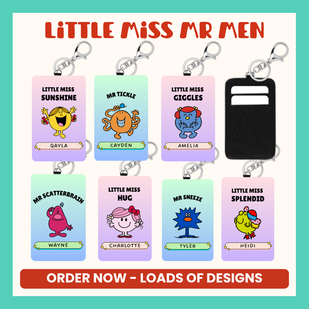 Little Miss/Mr Keychain Card Holders