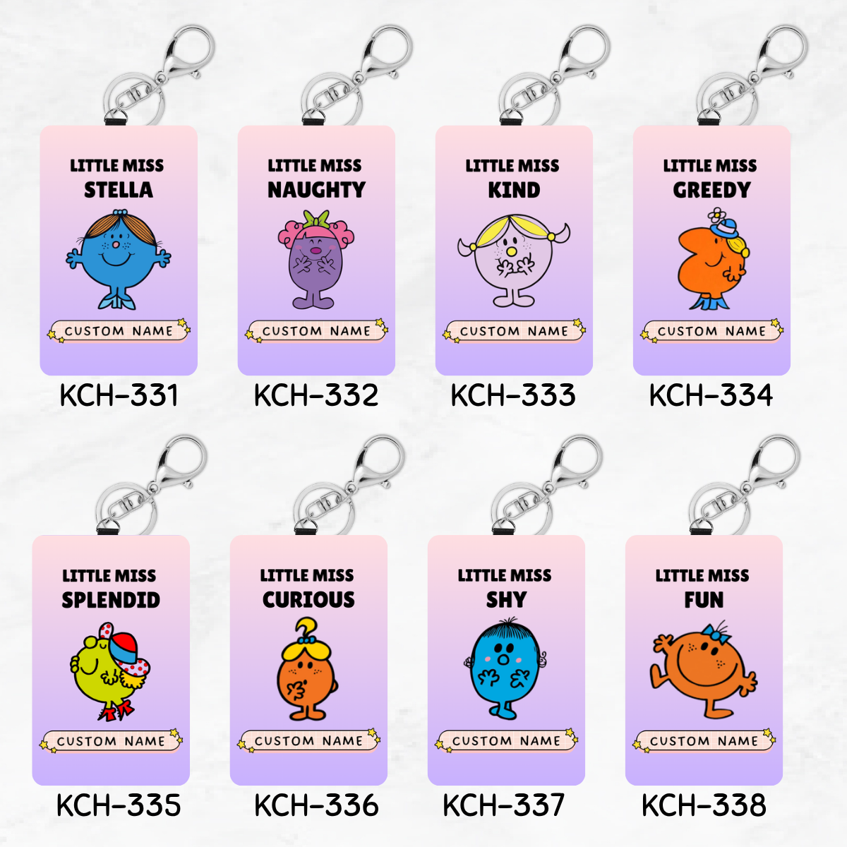 Little Miss/Mr Keychain Card Holders