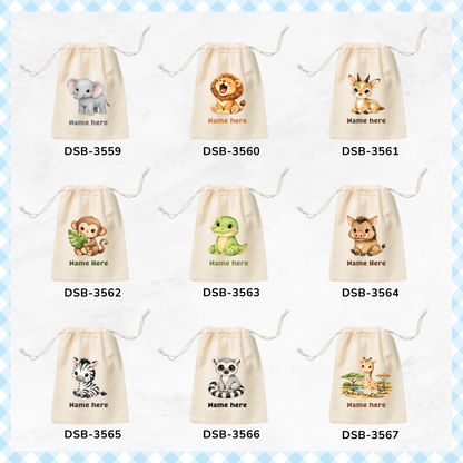 Safari Animals Custom Favor Bags