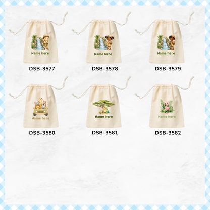 Safari Animals Custom Favor Bags