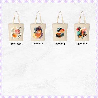 Canvas A4 Tote Bag - Abstract Shapes
