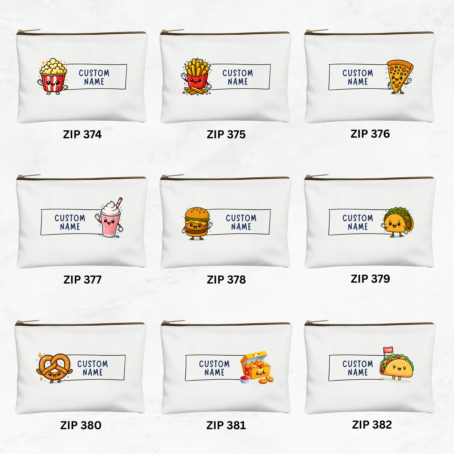 Foodie Series Zipper Pouch