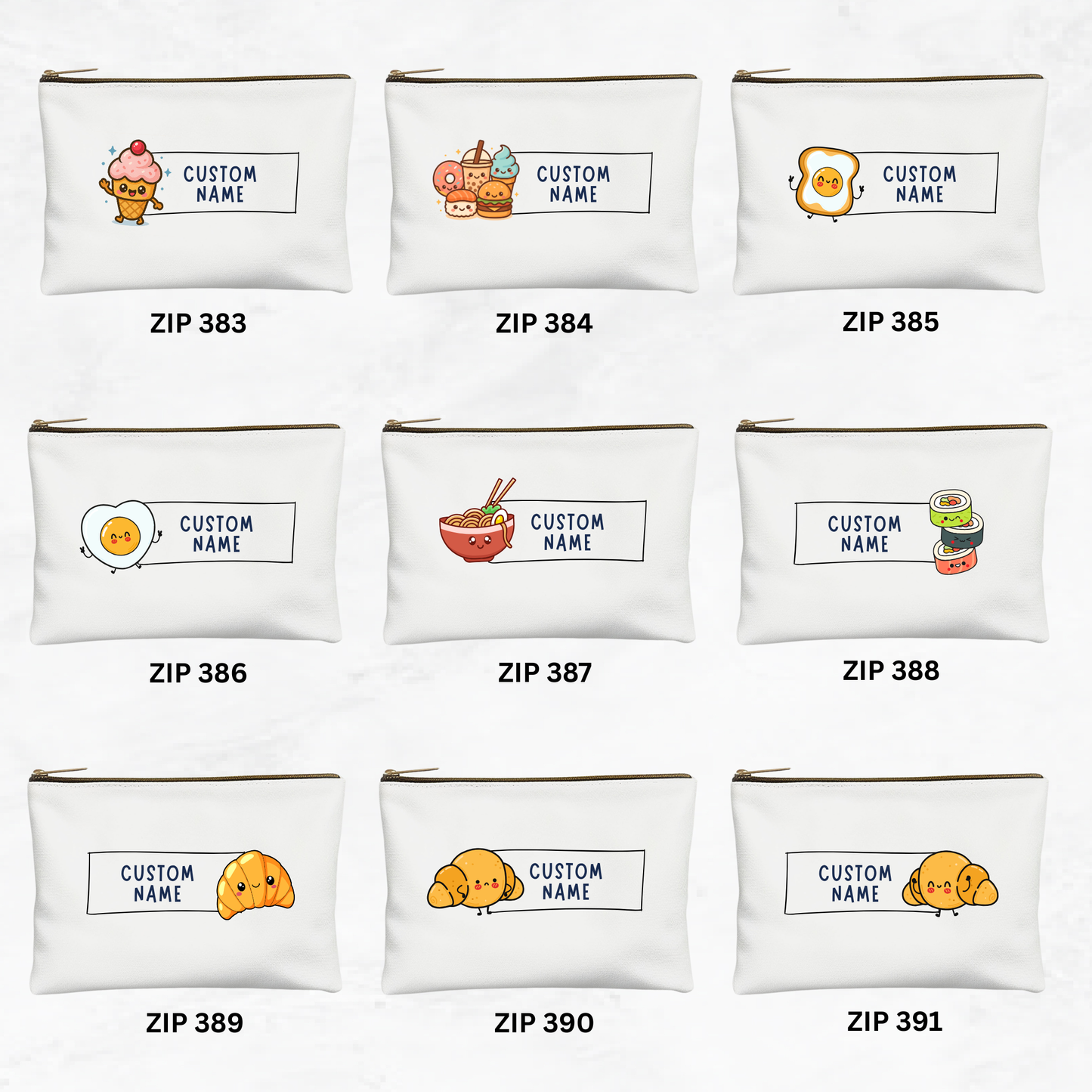 Foodie Series Zipper Pouch